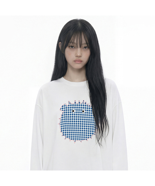 GRAVER（グレーバー）の「[ユニセックス]SEAFRIENDS ロングスリーブTシャツ_3カラー（Tシャツ/カットソー・レディース・ブラック/ホワイト/チャコールグレー・LARGE/MEDIUM）」の2枚目の写真