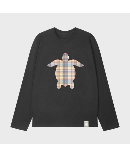 GRAVER（グレーバー）の「[ユニセックス]SEAFRIENDS ロングスリーブTシャツ_3カラー（Tシャツ/カットソー・レディース・ブラック/ホワイト/チャコールグレー・LARGE/MEDIUM）」の3枚目の写真