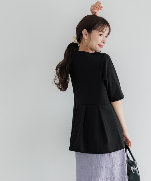 coca(coca)(コカ)の「エンボスタックチュニック(Tシャツ/カットソー・レディース・ブラック/ラベンダー・L/S/M)」の14枚目の写真