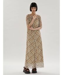 emmi | シアーメッシュチェックワンピース(ワンピース)