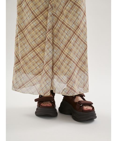 emmi(エミ)の「シアーメッシュチェックワンピース(ワンピース・レディース・イエロー/ライトブルー・1/0)」の13枚目の写真