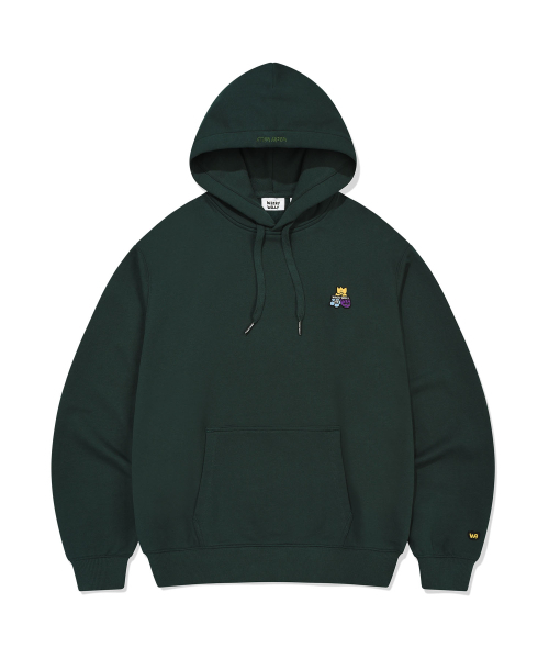 Wacky WiLLy(ワッキーウィリー)の「ダブルワッペンフードスウェットグリーン(パーカー・レディース・その他・SMALL/MEDIUM/LARGE/X-LARGE)」の2枚目の写真
