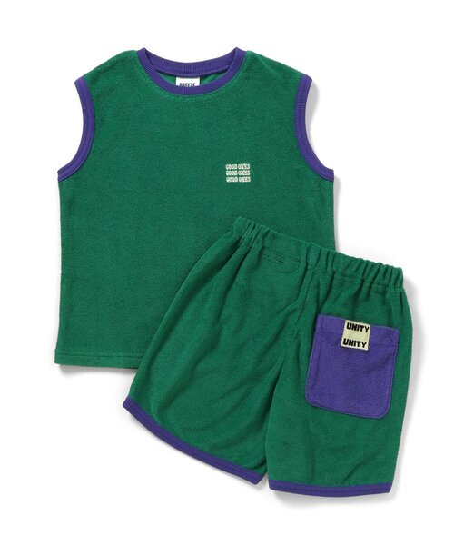 BREEZE（ブリーズ）の「【WEB限定】パイルセットアップ（セットアップ・キッズ・ネイビー/グリーン/ブラウン・140/130/120/110/100/90）」の2枚目の写真