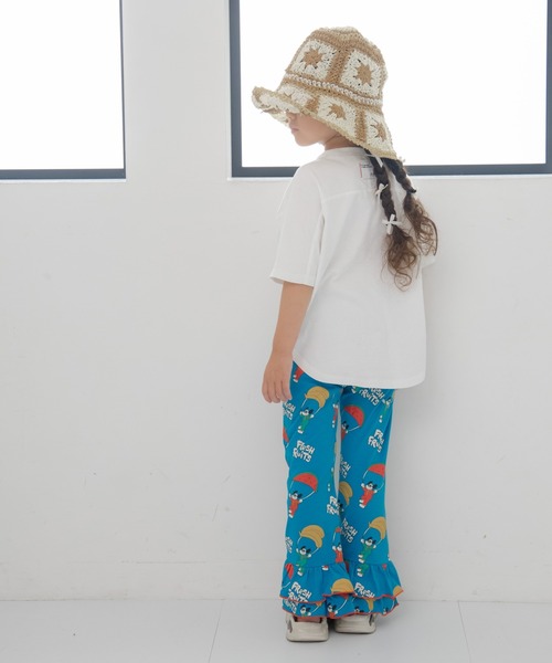 MAKE YOUR DAY（メイクユアデイ）の「無地とボーダーラウンド半袖Tシャツ■80～140cm（Tシャツ/カットソー・キッズ・サックスブルー/ブラック/オフホワイト/ブルー/ライム/イエロー・120/110/100/90/140/130/80）」の16枚目の写真