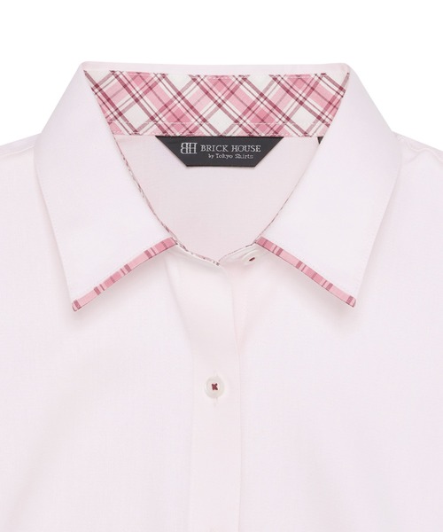 TOKYO SHIRTS（トウキョウシャツ）の「形態安定ノンアイロン レギュラー 長袖ビジネスワイシャツ（ビジネスシャツ・レディース・ピンク・XS/S/M/L）」の3枚目の写真
