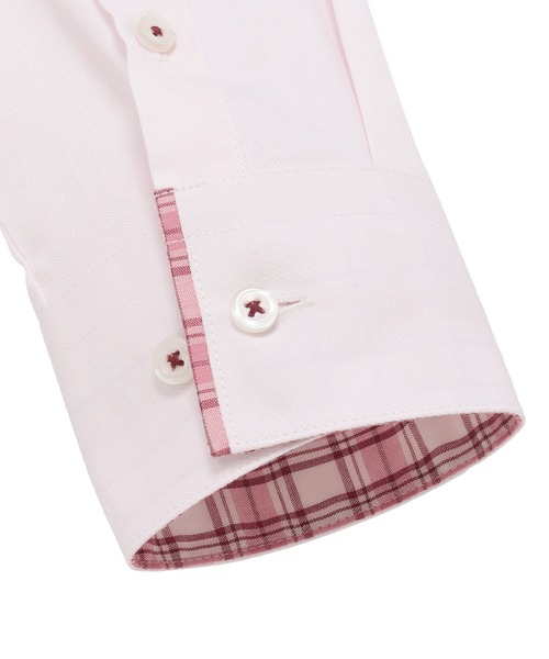 TOKYO SHIRTS（トウキョウシャツ）の「形態安定ノンアイロン レギュラー 長袖ビジネスワイシャツ（ビジネスシャツ・レディース・ピンク・XS/S/M/L）」の4枚目の写真