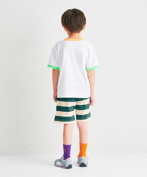 MIKI HOUSE（ミキハウス）の「【WEB限定】ボーダー５分丈パンツ（その他パンツ・キッズ・ブルー/ピンク/グリーン系その他/ベージュ・140cm/130cm/120cm/110cm/100cm/90cm/80ｃｍ）」の7枚目の写真
