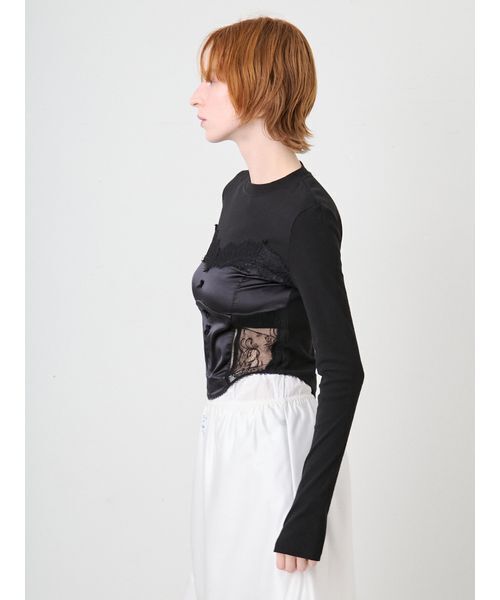 SORIN(ソリン )の「Corset Docking Top/コルセットドッキングトップ(Tシャツ/カットソー・レディース・ダークグレー/ホワイト/ブラック・38)」の8枚目の写真