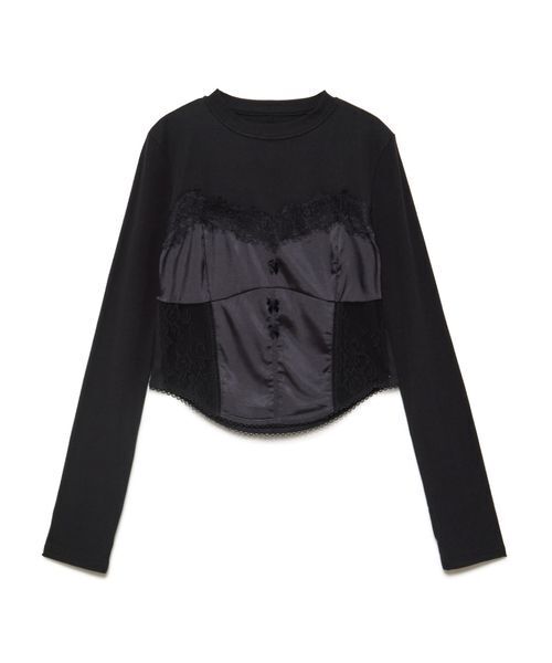SORIN(ソリン )の「Corset Docking Top/コルセットドッキングトップ(Tシャツ/カットソー・レディース・ダークグレー/ホワイト/ブラック・38)」の12枚目の写真