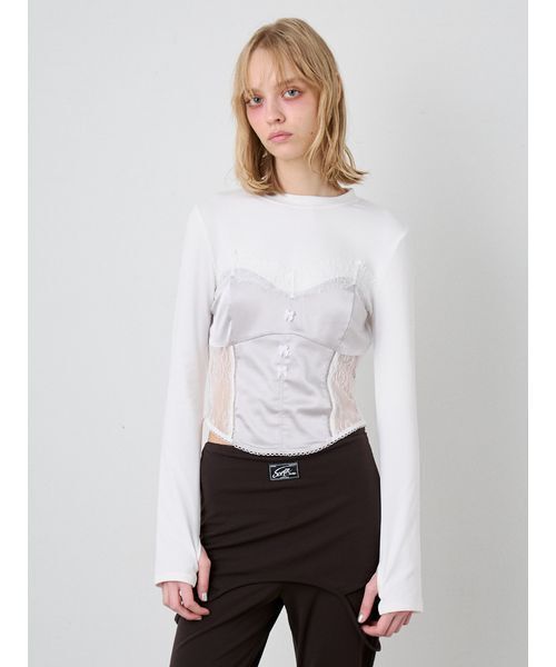 SORIN(ソリン )の「Corset Docking Top/コルセットドッキングトップ(Tシャツ/カットソー・レディース・ダークグレー/ホワイト/ブラック・38)」の17枚目の写真
