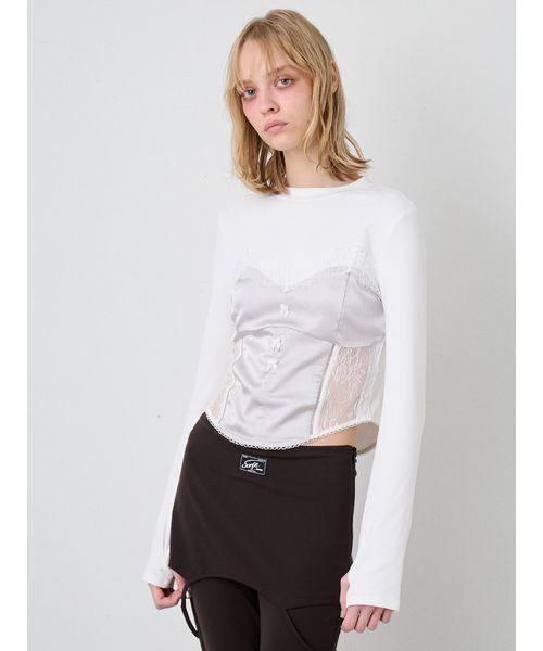 SORIN(ソリン )の「Corset Docking Top/コルセットドッキングトップ(Tシャツ/カットソー・レディース・ダークグレー/ホワイト/ブラック・38)」の19枚目の写真