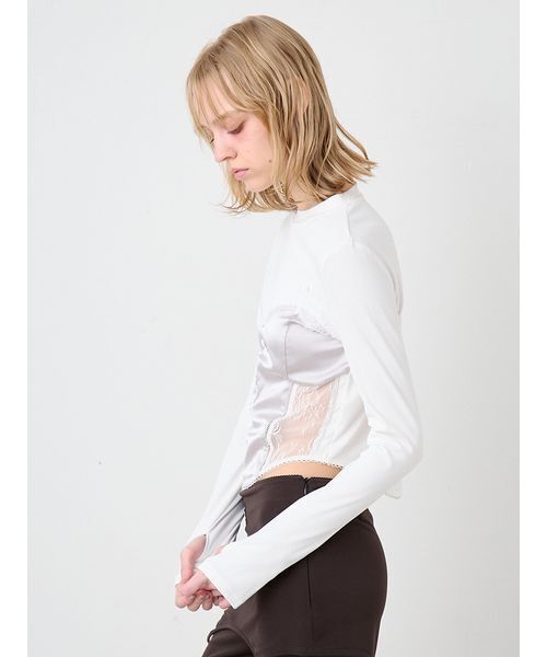 SORIN(ソリン )の「Corset Docking Top/コルセットドッキングトップ(Tシャツ/カットソー・レディース・ダークグレー/ホワイト/ブラック・38)」の20枚目の写真