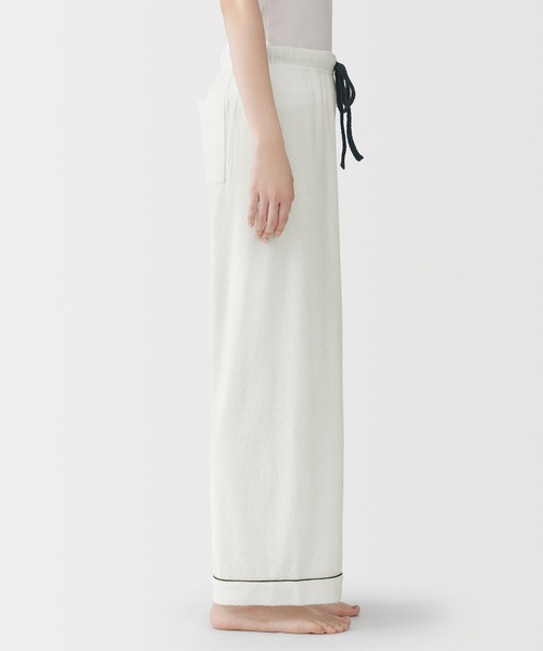 無印良品(ムジルシリョウヒン)の「婦人 着るタオル 両面パイル ロングパンツ(ルームウェア/パジャマ・レディース・ベビーピンク/杢グレー/オフホワイト/ダークネイビー・S/M/XL/L)」の19枚目の写真