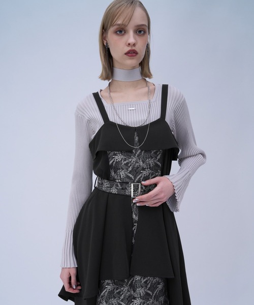 HARE（ハレ）の「アートジャガードキリカエジャンスカ(HARE)（ジャンパースカート・レディース・ブラック/グリーン/ネイビー/ピンク・FREE）」の14枚目の写真