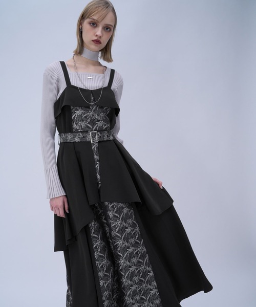 HARE（ハレ）の「アートジャガードキリカエジャンスカ(HARE)（ジャンパースカート・レディース・ブラック/グリーン/ネイビー/ピンク・FREE）」の17枚目の写真