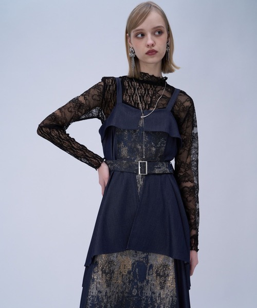 HARE（ハレ）の「アートジャガードキリカエジャンスカ(HARE)（ジャンパースカート・レディース・ブラック/グリーン/ネイビー/ピンク・FREE）」の22枚目の写真