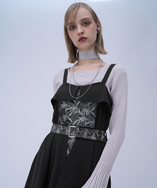 HARE（ハレ）の「アートジャガードキリカエジャンスカ(HARE)（ジャンパースカート・レディース・ブラック/グリーン/ネイビー/ピンク・FREE）」の15枚目の写真