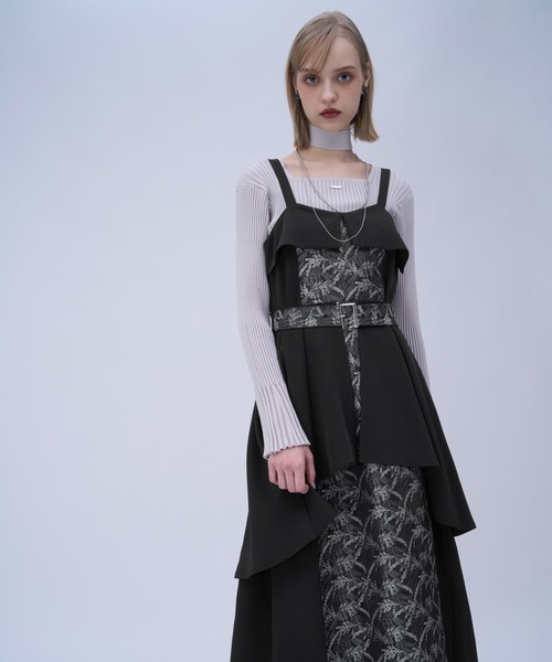 HARE（ハレ）の「アートジャガードキリカエジャンスカ(HARE)（ジャンパースカート・レディース・ブラック/グリーン/ネイビー/ピンク・FREE）」の16枚目の写真