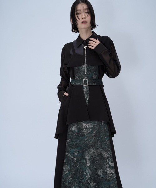 HARE（ハレ）の「アートジャガードキリカエジャンスカ(HARE)（ジャンパースカート・レディース・ブラック/グリーン/ネイビー/ピンク・FREE）」の20枚目の写真