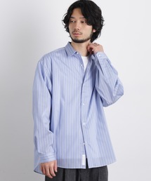 NANO universe | 「OtoNANO」大人のワイドシャツレギュラーカラーストライプ長袖(シャツ/ブラウス)