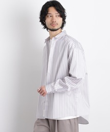 NANO universe | 「OtoNANO」大人のワイドシャツレギュラーカラーストライプ長袖(シャツ/ブラウス)