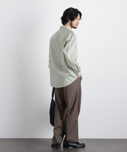 NANO universe（ナノユニバース）の「「OtoNANO」大人のワイドシャツレギュラーカラーストライプ長袖（シャツ/ブラウス・メンズ・サックスブルー/ライトグレー/ライトグリーン・L/M）」の17枚目の写真