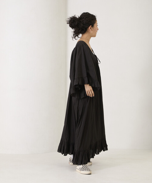 Freada(フリーダ)の「Freada/フリーダ インド スクエアネック フリルドレス(ワンピース・レディース・ブラック/レッド・ONE SIZE)」の19枚目の写真