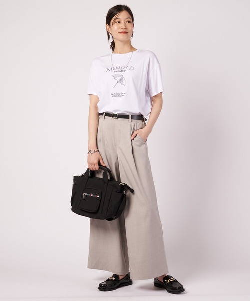 Arnold Palmer(アーノルドパーマー)の「リネンライク ワイド ストレートパンツ(その他パンツ・レディース・グレー/ブラック/ベージュ・L/M/S)」の6枚目の写真