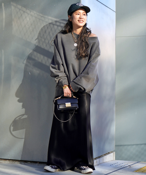 EVERYDAY I LIKE.(エヴリディアイライク)の「*ヴィンテージオフショルダープルオーバー(Tシャツ/カットソー・レディース・ベージュ/ブラック系その他・FREE)」の6枚目の写真