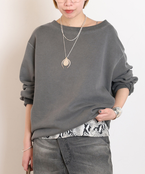 EVERYDAY I LIKE.(エヴリディアイライク)の「*ヴィンテージオフショルダープルオーバー(Tシャツ/カットソー・レディース・ベージュ/ブラック系その他・FREE)」の14枚目の写真