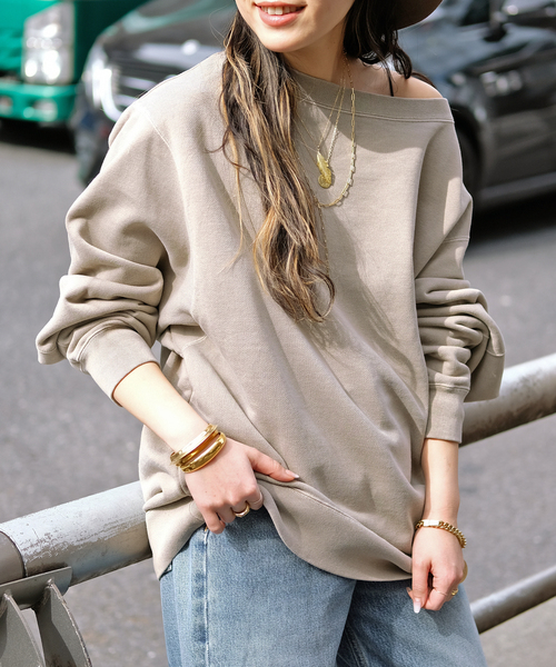 EVERYDAY I LIKE.(エヴリディアイライク)の「*ヴィンテージオフショルダープルオーバー(Tシャツ/カットソー・レディース・ベージュ/ブラック系その他・FREE)」の22枚目の写真