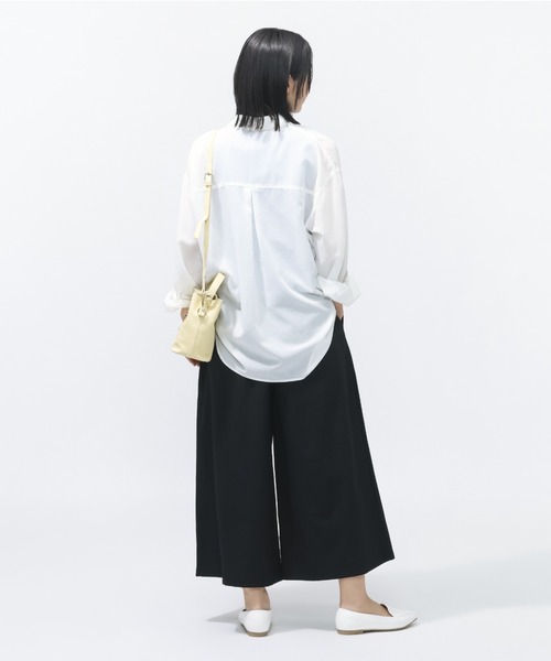 TIGORA（ティゴラ）の「ティゴラ TIGORA シアーシャツ（シャツ/ブラウス・レディース・サックスブルー/ピンク/ホワイト・S/M/L/XL）」の10枚目の写真