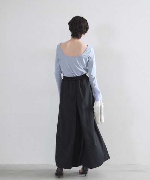 &. NOSTALGIA（アンドドットノスタルジア）の「タックワイドパンツ（その他パンツ・レディース・ベージュ/ブラック/ホワイト・M）」の12枚目の写真