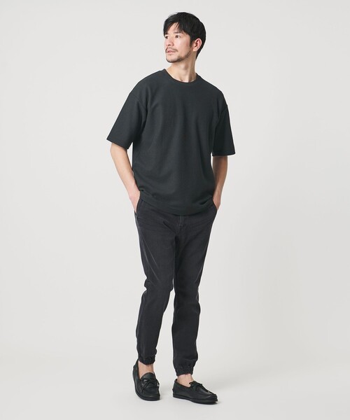BEAUTY&YOUTH UNITED ARROWS(ビューティーアンドユースユナイテッドアローズ)の「【WEB限定 WARDROBE SMART】エアリー カノコ カットソー【抗菌防臭・UVカット】(Tシャツ/カットソー・メンズ・ライトグレー/オフホワイト/ダークグレー/ブラック・XL/L/M/S)」の6枚目の写真