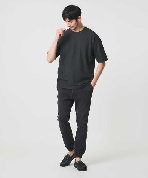 BEAUTY&YOUTH UNITED ARROWS(ビューティーアンドユースユナイテッドアローズ)の「【WEB限定 WARDROBE SMART】エアリー カノコ カットソー【抗菌防臭・UVカット】(Tシャツ/カットソー・メンズ・ライトグレー/オフホワイト/ダークグレー/ブラック・XL/L/M/S)」の7枚目の写真