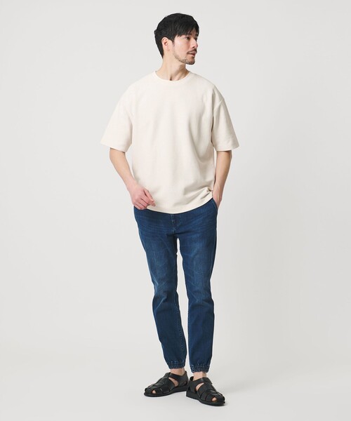 BEAUTY&YOUTH UNITED ARROWS(ビューティーアンドユースユナイテッドアローズ)の「【WEB限定 WARDROBE SMART】エアリー カノコ カットソー【抗菌防臭・UVカット】(Tシャツ/カットソー・メンズ・ライトグレー/オフホワイト/ダークグレー/ブラック・XL/L/M/S)」の9枚目の写真