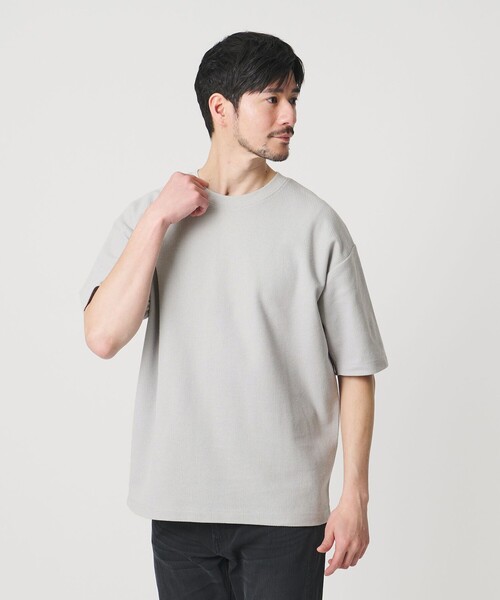 BEAUTY&YOUTH UNITED ARROWS(ビューティーアンドユースユナイテッドアローズ)の「【WEB限定 WARDROBE SMART】エアリー カノコ カットソー【抗菌防臭・UVカット】(Tシャツ/カットソー・メンズ・ライトグレー/オフホワイト/ダークグレー/ブラック・XL/L/M/S)」の11枚目の写真