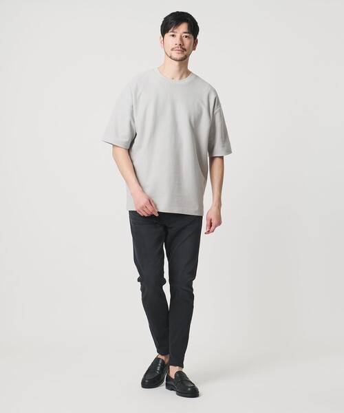 BEAUTY&YOUTH UNITED ARROWS(ビューティーアンドユースユナイテッドアローズ)の「【WEB限定 WARDROBE SMART】エアリー カノコ カットソー【抗菌防臭・UVカット】(Tシャツ/カットソー・メンズ・ライトグレー/オフホワイト/ダークグレー/ブラック・XL/L/M/S)」の13枚目の写真