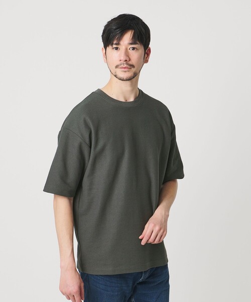 BEAUTY&YOUTH UNITED ARROWS(ビューティーアンドユースユナイテッドアローズ)の「【WEB限定 WARDROBE SMART】エアリー カノコ カットソー【抗菌防臭・UVカット】(Tシャツ/カットソー・メンズ・ライトグレー/オフホワイト/ダークグレー/ブラック・XL/L/M/S)」の15枚目の写真