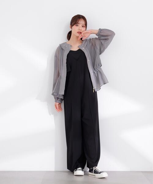 PROPORTION BODY DRESSING(プロポーションボディドレッシング)の「【加藤栞さん着用】シアーペプラムブルゾン / 1216155400(テーラードジャケット・レディース・グレー/オフホワイト/ブルー・SMALL/MEDIUM)」の5枚目の写真
