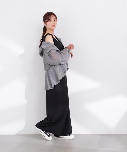PROPORTION BODY DRESSING(プロポーションボディドレッシング)の「【加藤栞さん着用】シアーペプラムブルゾン / 1216155400(テーラードジャケット・レディース・グレー/オフホワイト/ブルー・SMALL/MEDIUM)」の6枚目の写真