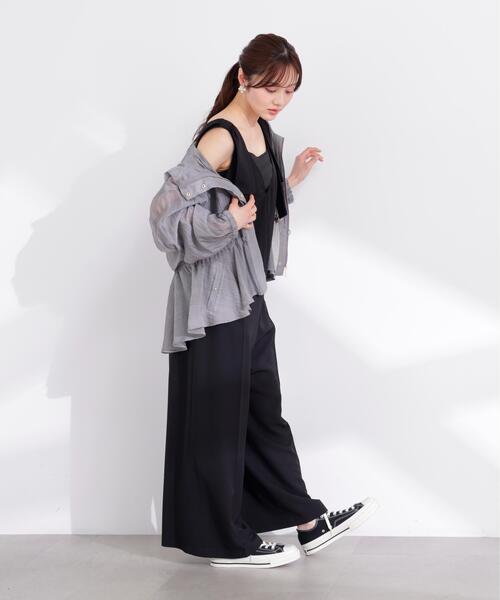 PROPORTION BODY DRESSING(プロポーションボディドレッシング)の「【加藤栞さん着用】シアーペプラムブルゾン / 1216155400(テーラードジャケット・レディース・グレー/オフホワイト/ブルー・SMALL/MEDIUM)」の10枚目の写真