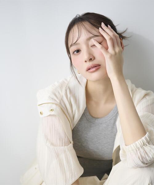 PROPORTION BODY DRESSING(プロポーションボディドレッシング)の「【加藤栞さん着用】シアーペプラムブルゾン / 1216155400(テーラードジャケット・レディース・グレー/オフホワイト/ブルー・SMALL/MEDIUM)」の19枚目の写真