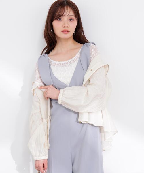 PROPORTION BODY DRESSING(プロポーションボディドレッシング)の「【加藤栞さん着用】シアーペプラムブルゾン / 1216155400(テーラードジャケット・レディース・グレー/オフホワイト/ブルー・SMALL/MEDIUM)」の20枚目の写真