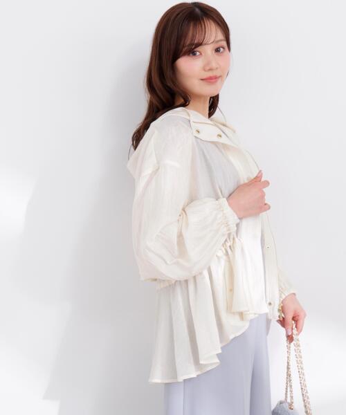 PROPORTION BODY DRESSING(プロポーションボディドレッシング)の「【加藤栞さん着用】シアーペプラムブルゾン / 1216155400(テーラードジャケット・レディース・グレー/オフホワイト/ブルー・SMALL/MEDIUM)」の21枚目の写真