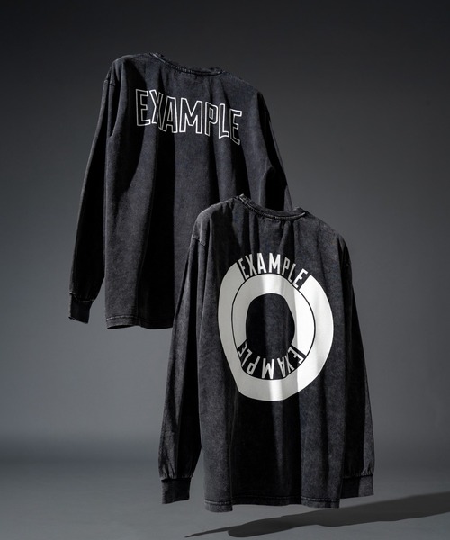 EXAMPLE(エグザンプル)の「EXAMPLE SIDE LOGO L/S TEE(Tシャツ/カットソー・メンズ・ブラック系・L/M/XXL/XL)」の2枚目の写真