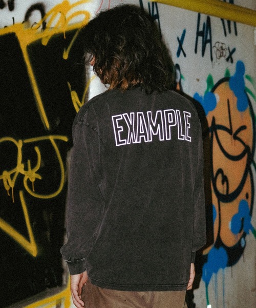 EXAMPLE(エグザンプル)の「EXAMPLE SIDE LOGO L/S TEE(Tシャツ/カットソー・メンズ・ブラック系・L/M/XXL/XL)」の8枚目の写真
