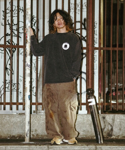 EXAMPLE(エグザンプル)の「EXAMPLE SIDE LOGO L/S TEE(Tシャツ/カットソー・メンズ・ブラック系・L/M/XXL/XL)」の6枚目の写真