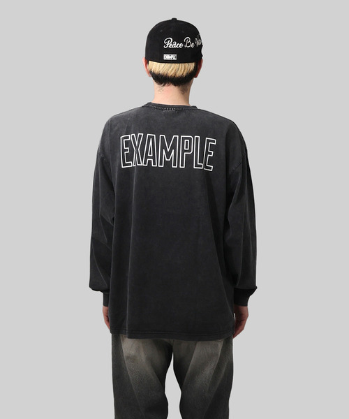 EXAMPLE(エグザンプル)の「EXAMPLE SIDE LOGO L/S TEE(Tシャツ/カットソー・メンズ・ブラック系・L/M/XXL/XL)」の21枚目の写真