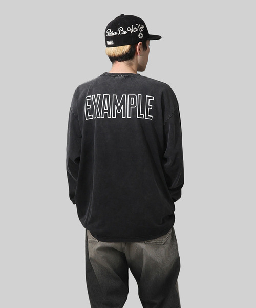 EXAMPLE(エグザンプル)の「EXAMPLE SIDE LOGO L/S TEE(Tシャツ/カットソー・メンズ・ブラック系・L/M/XXL/XL)」の10枚目の写真